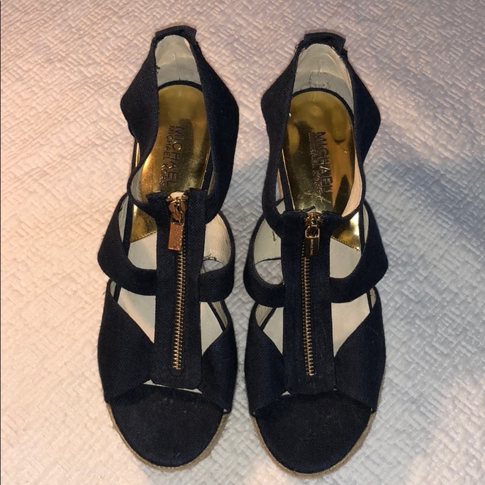 Michael Kors zipper wedges